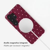 Selencia Cover posteriore Vivid con MagSafe Samsung Galaxy S26 Ultra - Happy Dots Burgundy