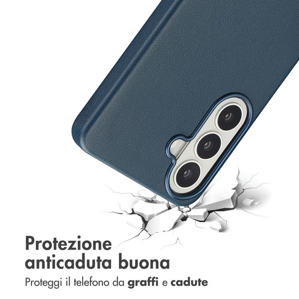 Accezz Cover in Pelle con MagSafe Samsung Galaxy S26 Plus - Nightfall Blue