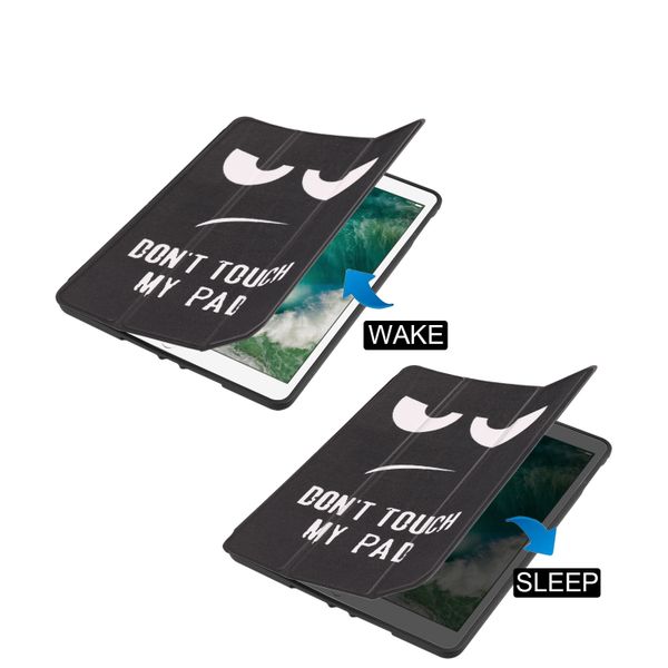 imoshion Cover Trifold Design Apple iPad 6 (2018) 9.7 pollici / iPad 5 (2017) 9.7 pollici / Air 2 (2014)/Air 1 (2013) - Don't touch