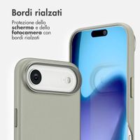 Accezz Cover in Pelle con MagSafe Apple iPhone Air - Light Grey
