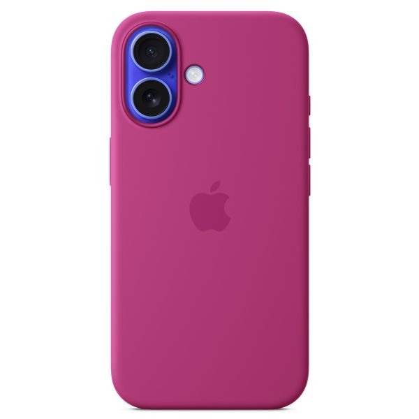 Apple Cover Posteriore in Silicone con MagSafe Apple iPhone 16 - Fucsia