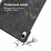 imoshion Cover Trifold Design Samsung Galaxy Tab S11 - Black Marble