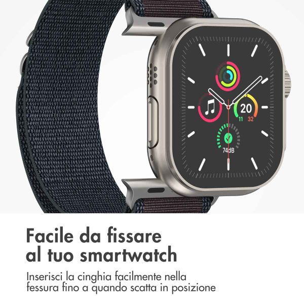 imoshion Cinturino in nylon Alpine Apple Watch | 44/45/46/49 mm - Indigo