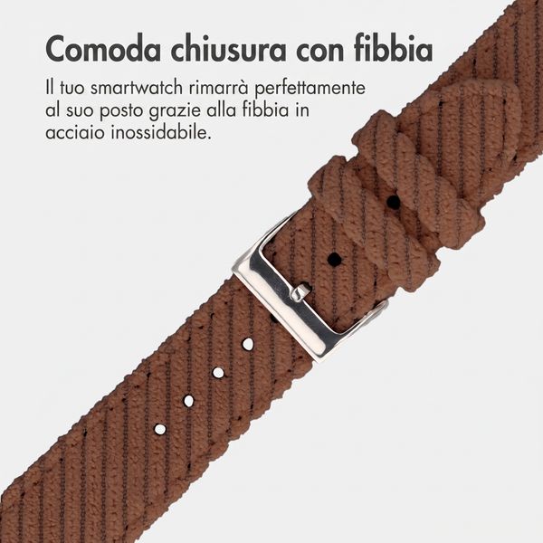 imoshion Cinturino in velluto a coste Apple Watch | 38/40/41/42 mm - Marrone