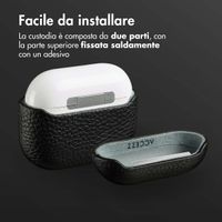 Accezz Cover in vera pelle  Apple Airpods 3 - Nero