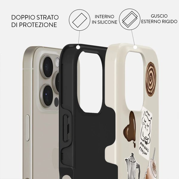 Burga Cover Posteriore Resistente con MagSafe Apple iPhone 16 Pro - Oat Milk Please