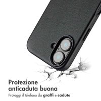 Accezz Cover in Pelle con MagSafe Apple iPhone 16 - Onyx Black