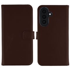Selencia Cover a libro in vera pelle Samsung Galaxy A27 (5G) - Marrone scuro
