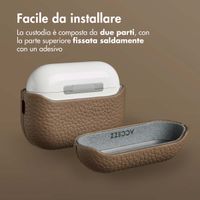 Accezz Cover in vera pelle  Apple Airpods Pro 3 - Taupe