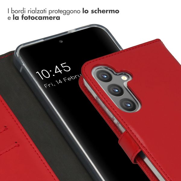 Selencia Cover a libro in vera pelle Samsung Galaxy S24 Plus - Rosso