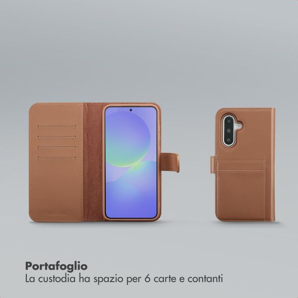 Selencia Libreria rimovibile Olyn con MagSafe Samsung Galaxy A36 - Marrone