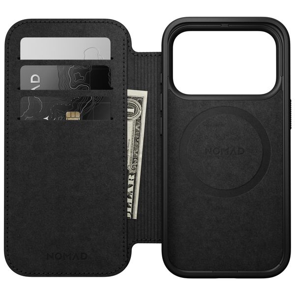 Nomad Cover a libro in pelle moderna Apple iPhone 18 Pro Max / 17 Pro Max - Black