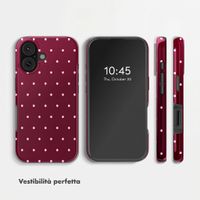Selencia Cover Posteriore Vivid Apple iPhone 17 - Happy Dots Burgundy