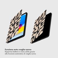 Selencia Cover per tablet Vivid Apple iPad 11 (2025) 11 pollici A16 / iPad 10 (2022) 10.9 pollici - Art Wave Black