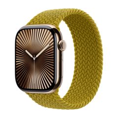 Apple Cinturino Solo intrecciato Apple Watch | 44/45/46/49 mm - Taglia 8 - Chartreuse