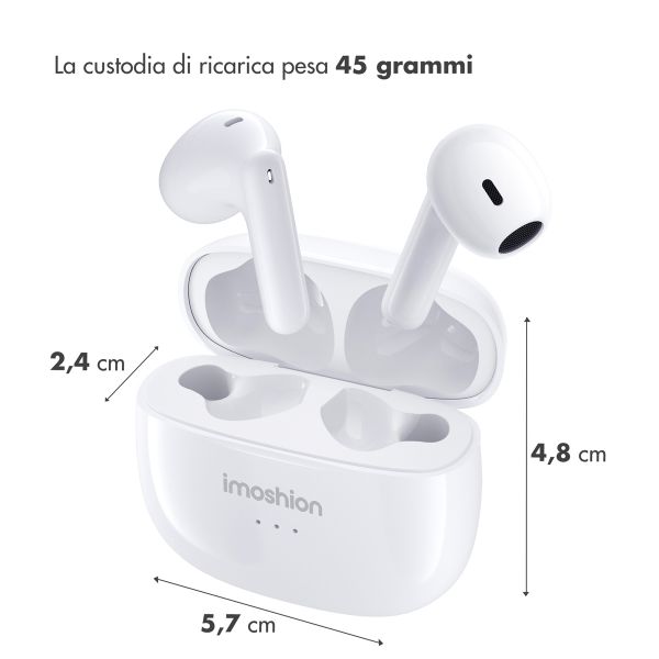 imoshion Aura Earbuds - Auricolari wireless - Auricolari Bluetooth wireless - Bianco