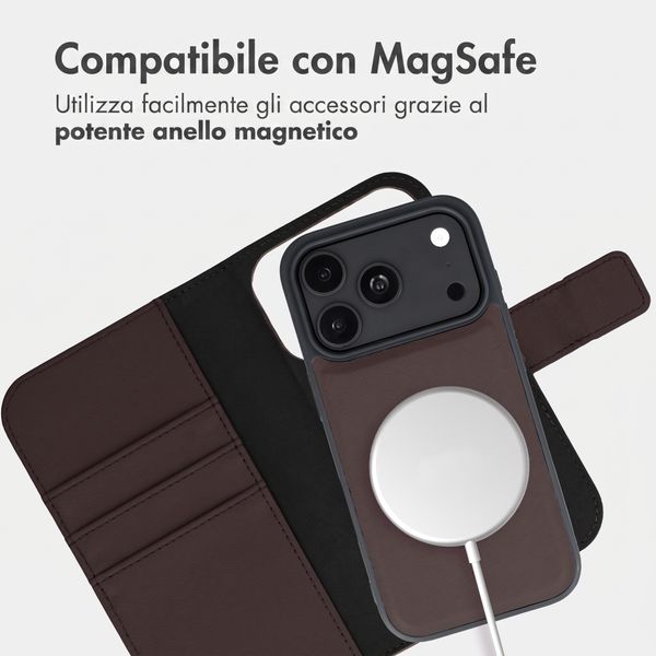 imoshion Cover a libro di lusso 2-in-1 rimovibile Apple iPhone 18 Pro / 17 Pro - Marrone