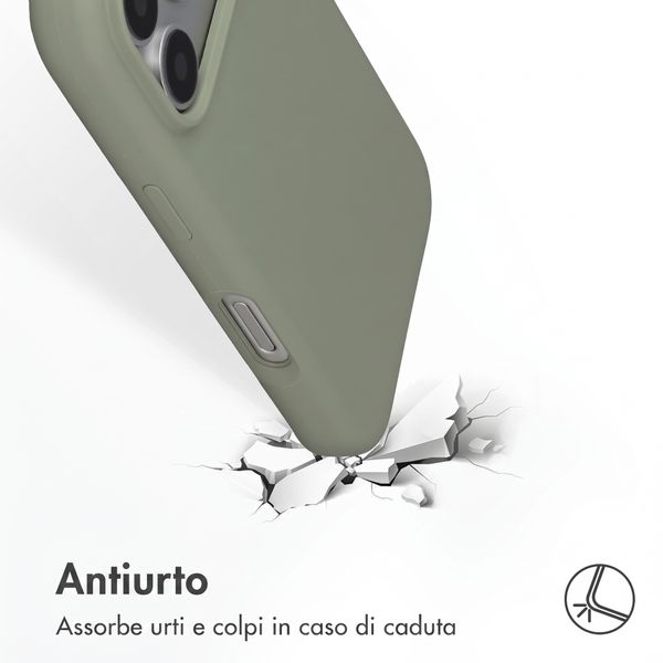 Accezz Cover in silicone liquido con MagSafe Apple iPhone 18 Pro Max / 17 Pro Max - Cooper Green