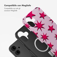 Selencia Cover posteriore Vivid con MagSafe Apple iPhone 16 - Stars Rubine Red Light Pink