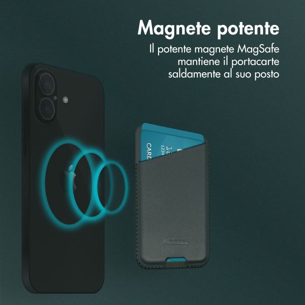 Accezz Portacarte in pelle - Compatibile con MagSafe e Qi2 - Cedar Green