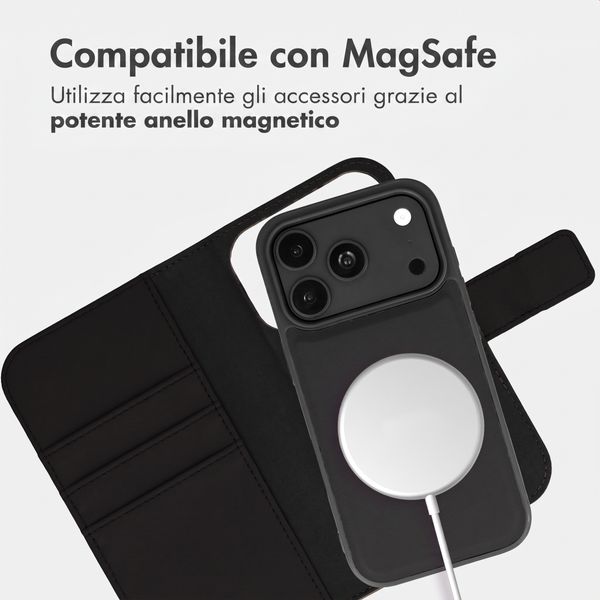 imoshion Cover a libro di lusso 2-in-1 rimovibile Apple iPhone 18 Pro / 17 Pro - Nero