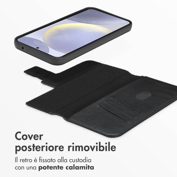 Accezz Cover in pelle 2 in 1 con MagSafe Samsung Galaxy S24 Plus - Onyx Black