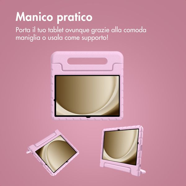 imoshion Cover Posteriore Kidsproof con Maniglia Samsung Galaxy Tab A11 Plus / A9 Plus - Rosa chiaro