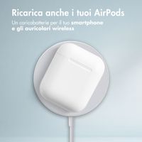 Accezz Caricabatterie Wireless USB-C - Caricatore Senza Fili MagSafe e Qi2 - 1 metro - Bianco