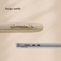 Selencia Cover per laptop in velluto a coste 13-14 pollici - Laptopsleeve - Beige