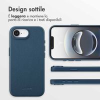 Accezz Cover in Pelle con MagSafe Apple iPhone 17e / 16e - Nightfall Blue