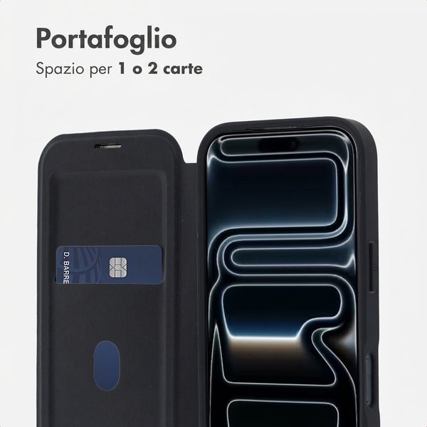 imoshion Bookcase trasparente con MagSafe Apple iPhone 17 Pro - Nero