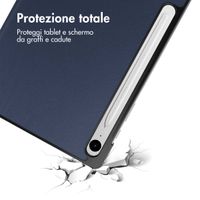 imoshion Cover a libro Trifold Samsung Galaxy Tab S9 11.0 pollici / S10 Lite / S10 FE / S9 FE 10.9 pollici - Blu scuro