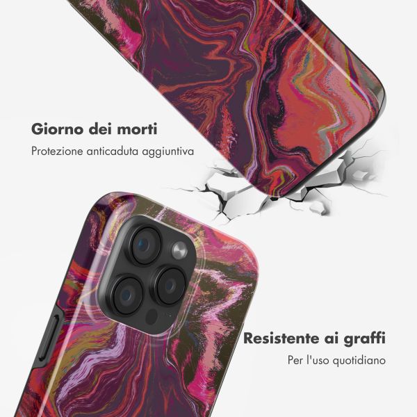 Selencia Cover posteriore Vivid con MagSafe Apple iPhone 15 Pro - Marble Purple
