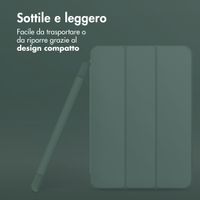 Accezz Cover a libro in silicone Smart Samsung Galaxy Tab A9 8.7 pollici - Verde scuro