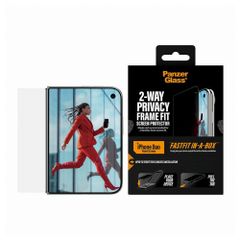 PanzerGlass Vetro temperato 2-way privacy Ultra Wide Fit FastFit in-a-box Apple iPhone Duo