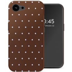 Selencia Cover posteriore Vivid con MagSafe Apple iPhone 17e / 16e - Happy Dots Chocolate