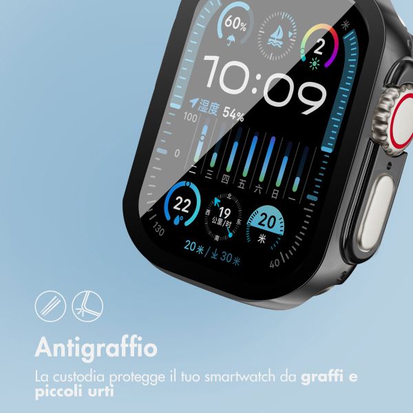 imoshion Cover rigida integrale lucida Apple Watch Ultra / Ultra 2 / Ultra 3 - 49 mm - Nero