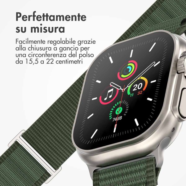 imoshion Cinturino in nylon Alpine Apple Watch | 44/45/46/49 mm - Verde