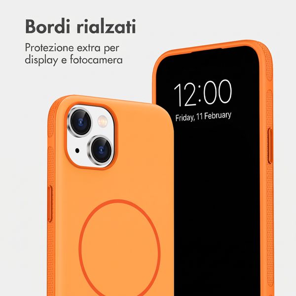 imoshion Cover posteriore Color con Thin MagSafe Ring Apple iPhone 14 / 13 - Arancio