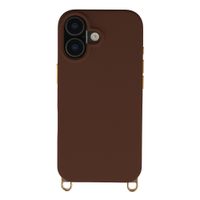 Selencia Cover posteriore Rivièra con MagSafe con ganci rimovibili Apple iPhone 16 - Choco Brown