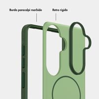 imoshion Cover posteriore Color con Thin MagSafe Ring Samsung Galaxy S25 / S24 - Verde scuro