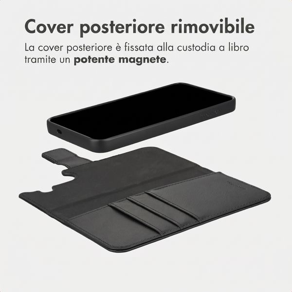 imoshion Cover a libro di lusso 2-in-1 rimovibile Samsung Galaxy S24 FE - Nero