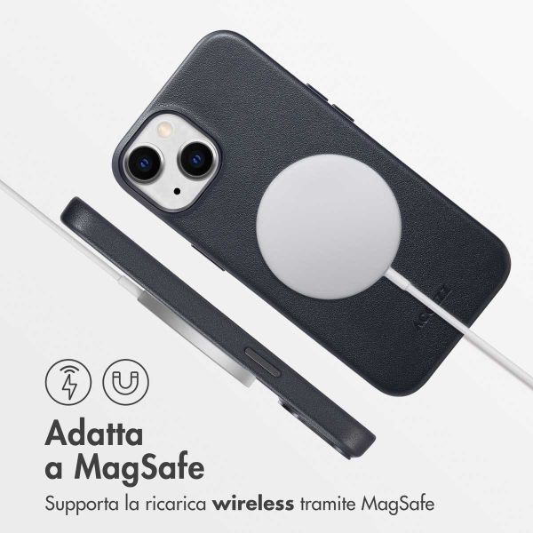 Accezz Cover in Pelle con MagSafe Apple iPhone 14 - Onyx Black