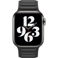 Apple Cinturino Leather Link Apple Watch | 38/40/41/42 mm - Taglia S/M - Nero
