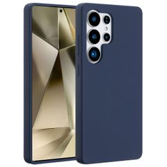 Accezz Cover in silicone liquido con MagSafe Samsung Galaxy S25 Ultra - Blu scuro