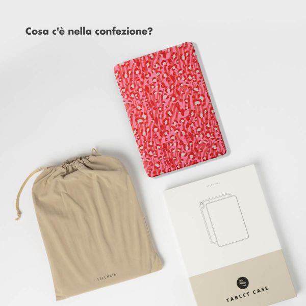 Selencia Cover per tablet Vivid Apple iPad 11 (2025) 11 pollici A16 / iPad 10 (2022) 10.9 pollici - Wild Spots Lipstick