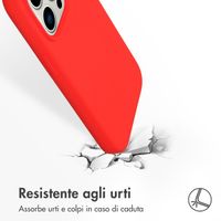 Accezz Cover in silicone liquido con MagSafe Apple iPhone 14 Pro - Rosso