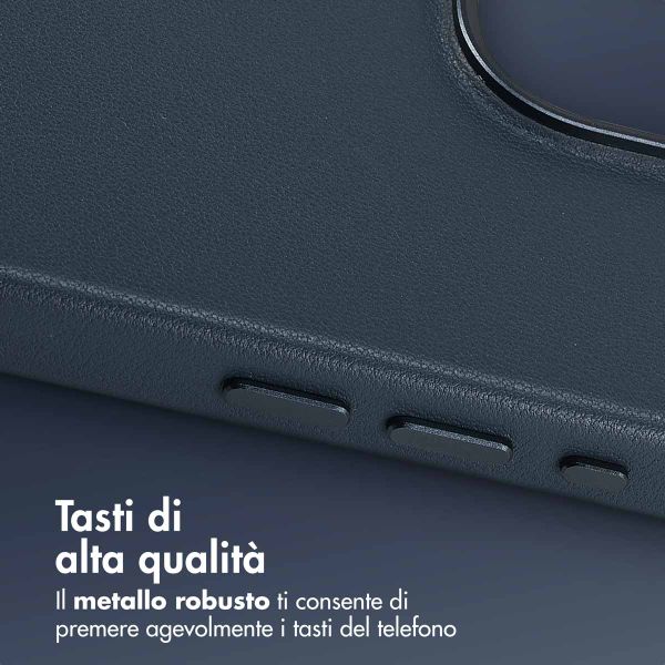 Accezz Cover in Pelle con MagSafe Apple iPhone 15 Pro Max - Nightfall Blue