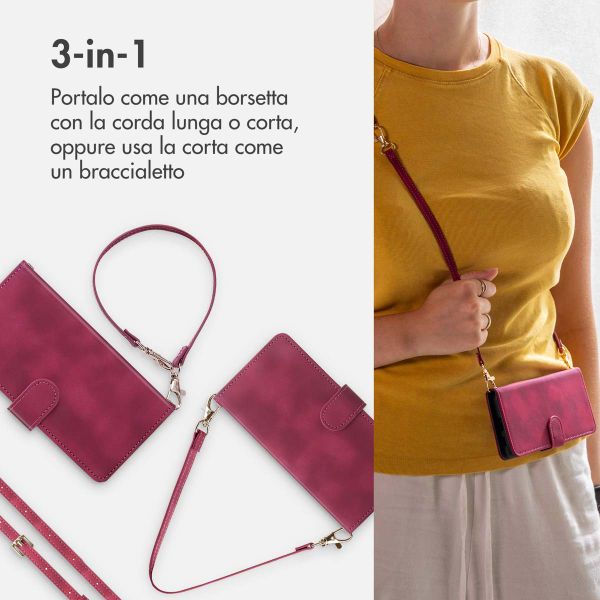 imoshion Cover a libro con Cordino Samsung Galaxy A25 (5G) - Rosso
