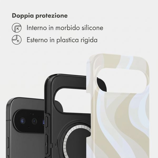 Selencia Cover posteriore Vivid con MagSafe Google Pixel 11 Pro - Desert Waves Beige